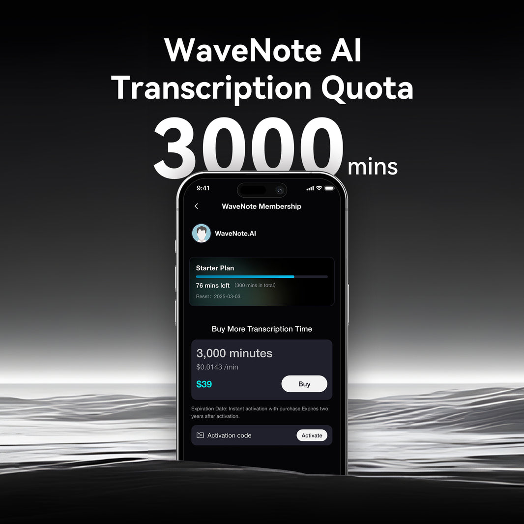 3000 Minutes Transcription Quota