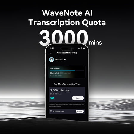 3000 Minutes Transcription Quota