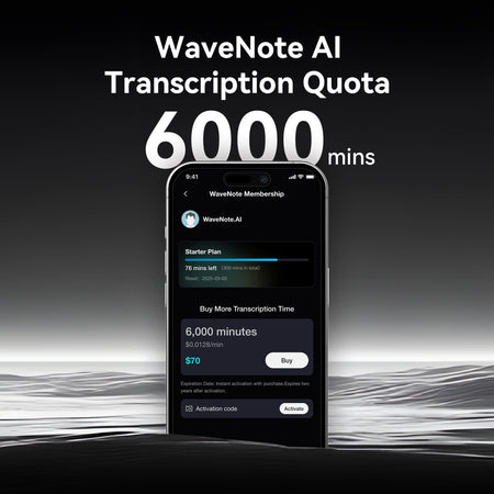 6000 Minutes Transcription Quota