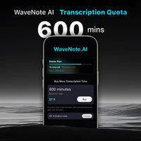 Cuota de transcripción de WAVENOTE AI (600 minutos) 