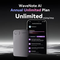 Wavenote AI Recorder & Annual Unlimited Plan