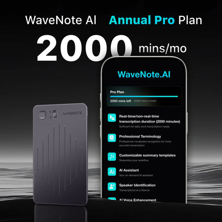 Wavenote AI Recorder & Annual Pro Plan