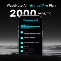 2000 Minutes Transcription Quota（ Annual Pro Plan）