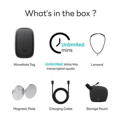 Wavenote Tag AI Recorder & Annual Unlimited Plan