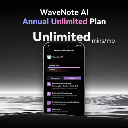 WaveNote AI Annual Unlimited Plan