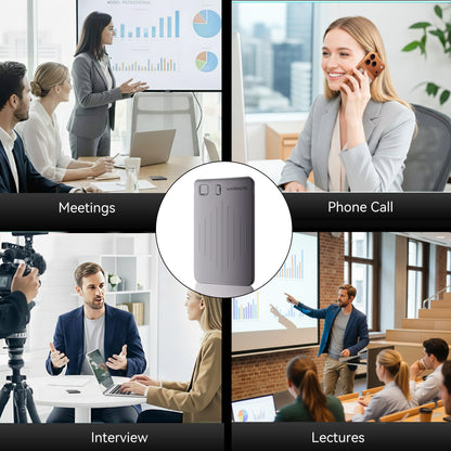 Grabadora de voz WaveNote con IA, transcripción y resumen con IA, compatible con 112 idiomas, 64 GB de memoria para reuniones, conferencias y llamadas